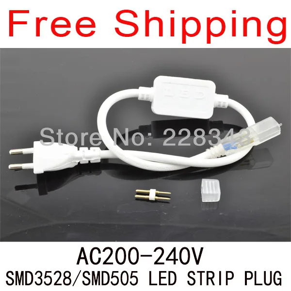 

5 шт./лот Бесплатная доставка! 3528 5050 SMD светодиодный ная лента 220 В, специальный штекер для аксессуаров светодиодный Ной ленты