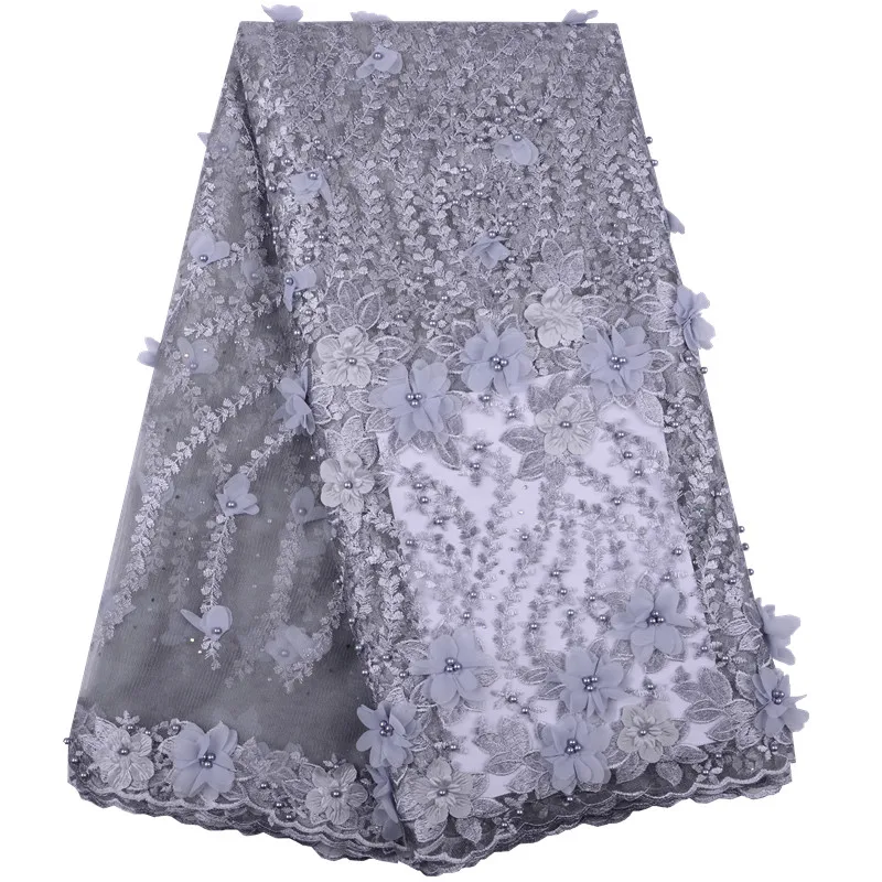 Новейшая французская 3D кружевная ткань тюль сетчатая лук высокое качество