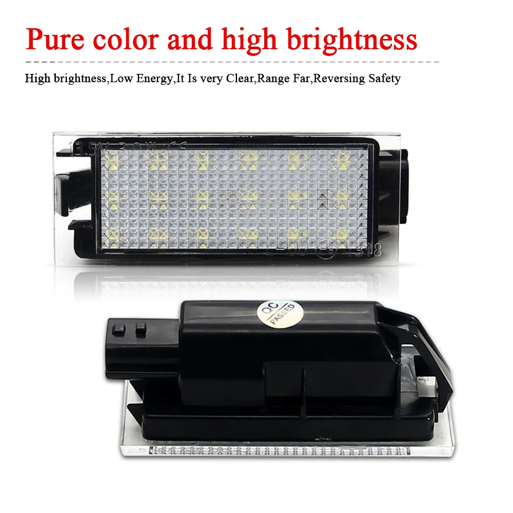 2pcs No Error Car LED License Plate Lights For Renault Megane 2 Clio Laguna 3 Twingo Master Vel Satis | Автомобили и мотоциклы