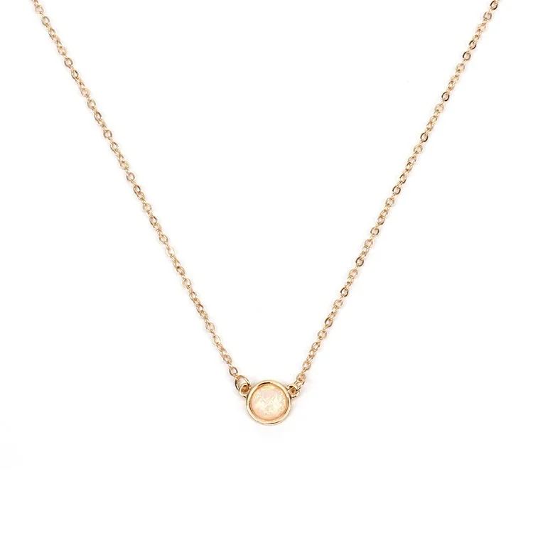 Ожерелье с круглой ракушкой из опала ожерелье чокер для подружек невесты женское