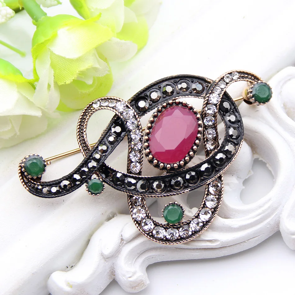 Винтажная Турецкая музыкальная нотации Женская брошка абстрактная леска