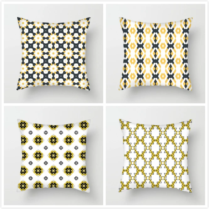 Fuwatacchi красно желтое сердце Бриллиантовая наволочка многоцветная Геометрическая