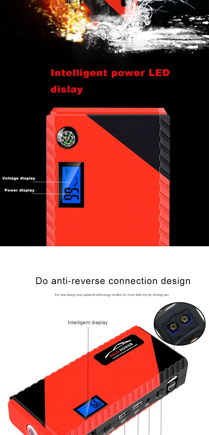 Автомобильный стартер 600A 12V пусковое устройство power Bank бензиновый дизельный автомобиль батарея бустер зарядное устройство Buster автомобильный стартер CE