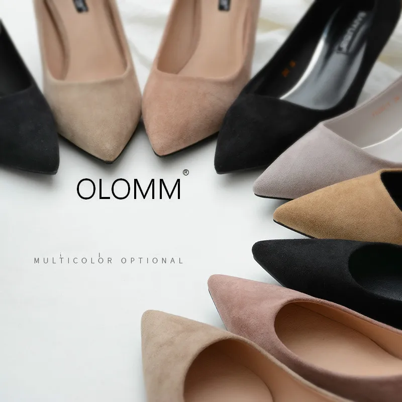 

2019 New High-heeled Shoes Women's Fine with Large Size Work Professional Shoes Zapatos De Mujer Summer Shoes Solid Color