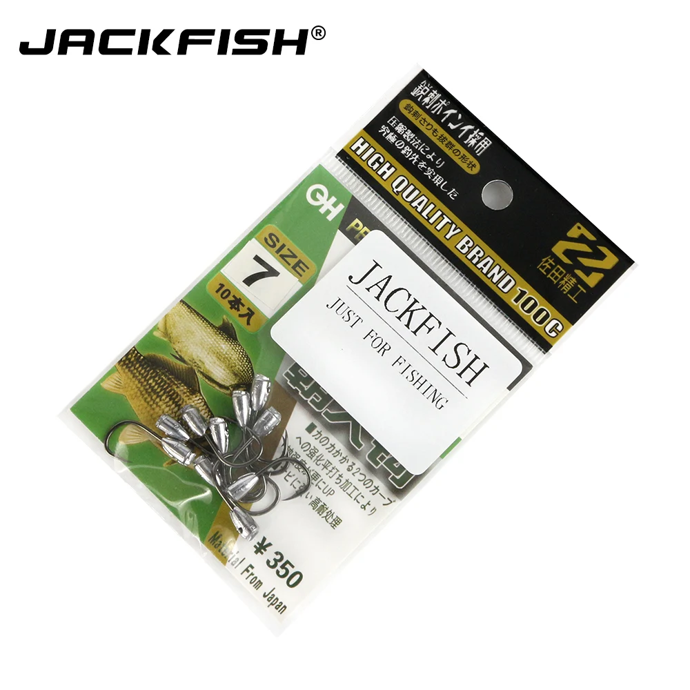 JACKFISH рыболовный крючок 10 шт./лот свинцовая головка джиг приманки 3g/4g/5g/6g/7g