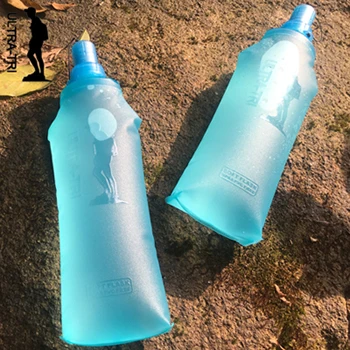 ULTRA-TRI ТПУ Складная мягкая фляжка BPA-Free гидратация бутылка для воды для спорта на открытом воздухе Бег Туризм Велоспорт сумки - Цвет: 2 Pieces Soft Flask