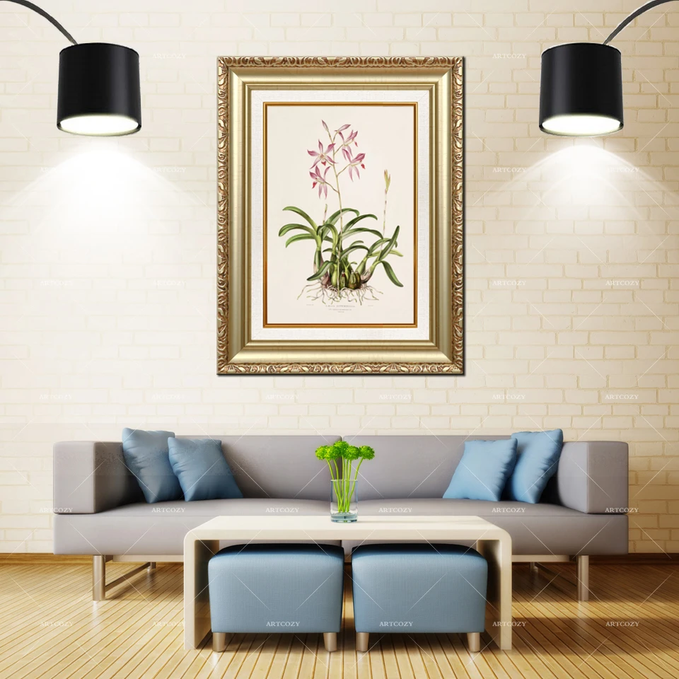 

Artcozy Золотая рамка абстрактная orquidea flor de muerto Водонепроницаемая холщовая живопись