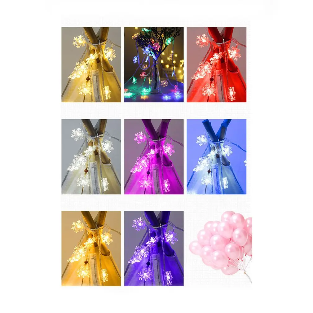 Leds Christmas Tree Snow Flakes Led String Fairy Light Xmas Party Home Wedding Garden Garland Decorations | Лампы и освещение