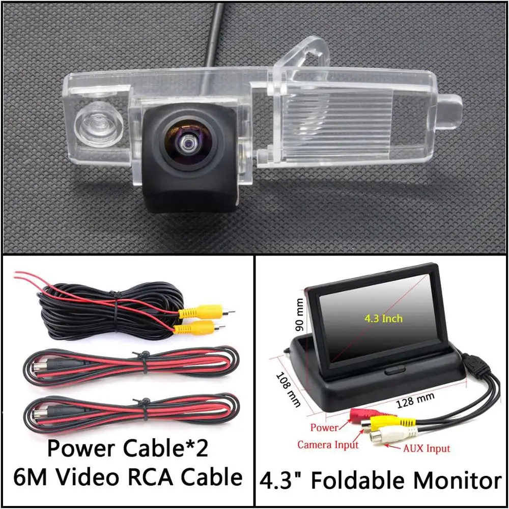 Cam N 4.3 inch Fold 175 градусов HD камера заднего вида Камера для Toyota Highlander 2003 2004 2005 2006 2007 2008 2009 2010 2011 2012 автомобильный монитор - Название цвета: Cam N 4.3 inch Fold