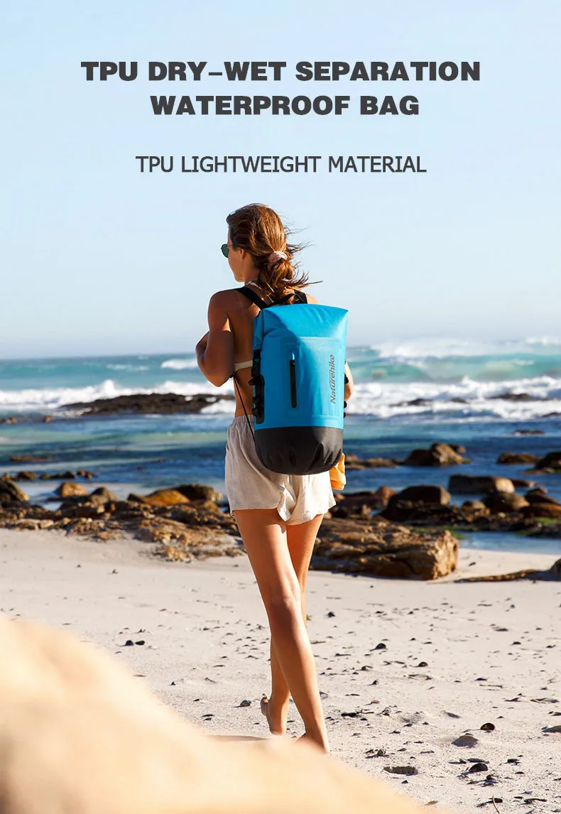 Naturehike 20L 30L 40L 420D TPU водонепроницаемые речные треккинговые сумки, сухая сумка для влажного разделения, водонепроницаемая сумка для хранения