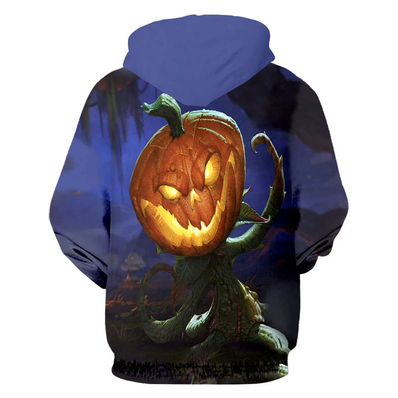 Мужское пальто на молнии OGKB новое камуфляжное худи с 3D принтом тыквы и черепа