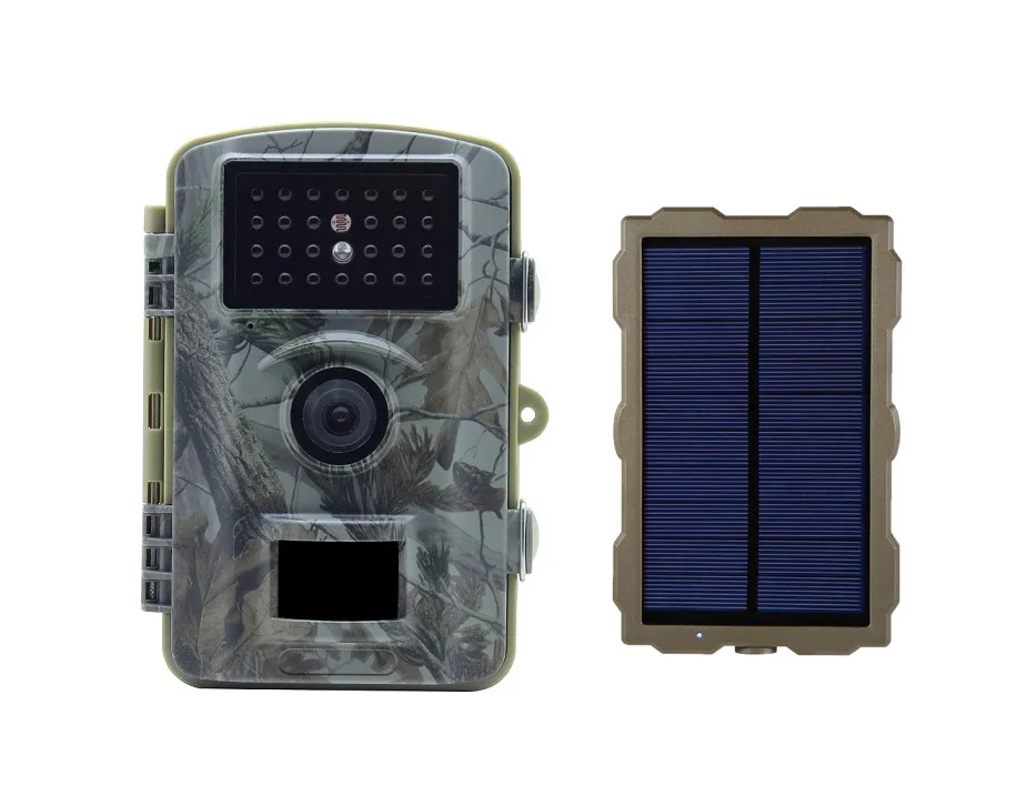 TC05 Solar Panel PDDHKK 1080P HD Trail камера фото ловушки для охоты 26 шт. ИК ночного видения Солнечная Перезарядка камеры наблюдения IP66 водонепроницаемый - Цвет: TC05 Solar Panel