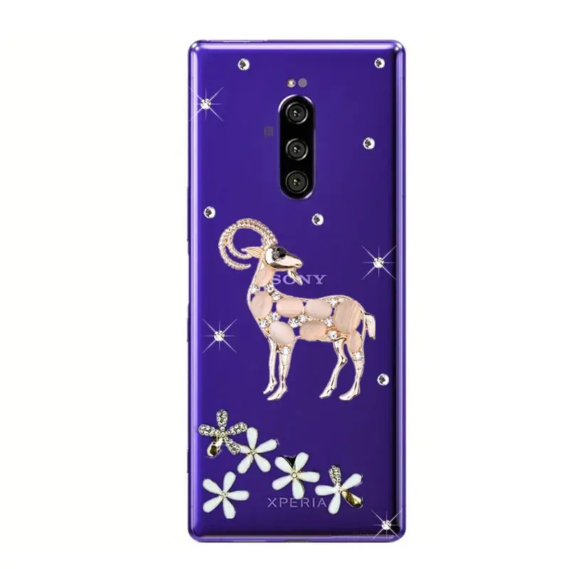 Модный красивый со стразами чехол для Sony Xperia 1 10 plus L3 L2 L1 XZ3 XZ2 Premium XA2 Ultra XZ1 Compact XA1