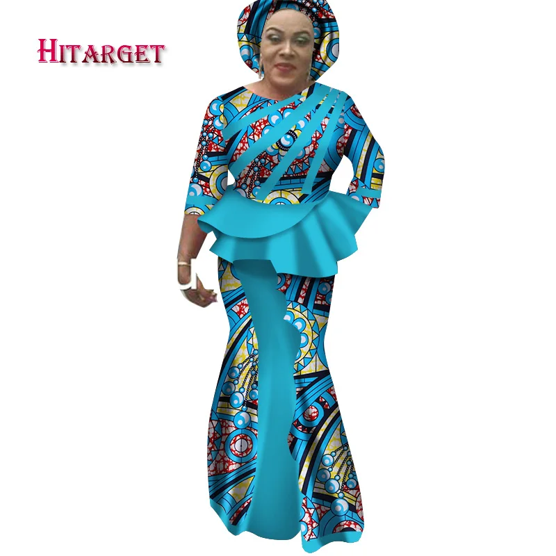 Hitarget 2019 новый африканский Сращивания Длинные платья для женщин Традиционная