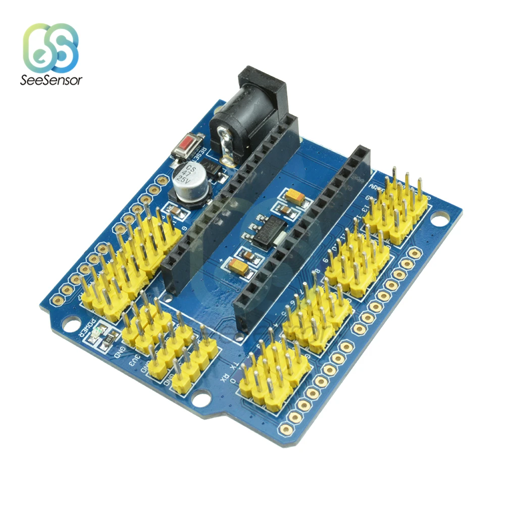 Плата совместимая с контроллером NANO I/O датчик расширения Shield Module для Arduino UNO R3 Nano
