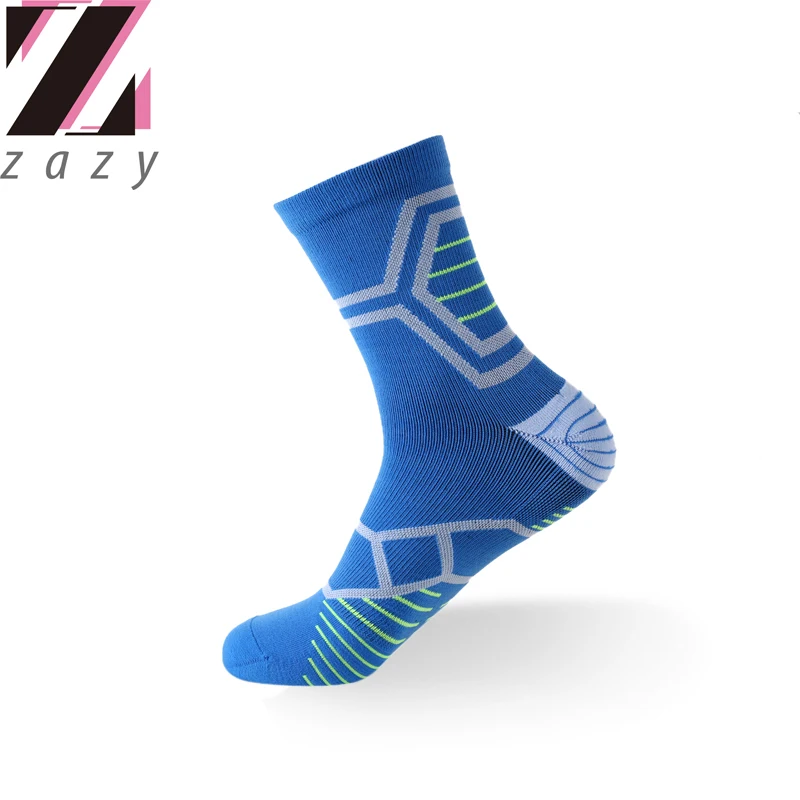 Мужские спортивные носки нейлоновые Компрессионные в полоску мягкие и дышащие