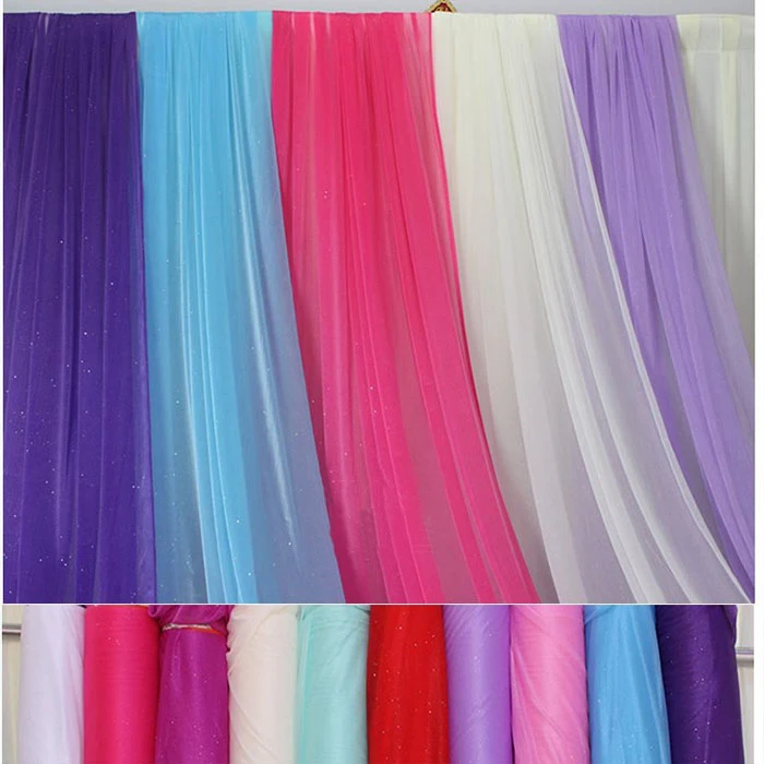 3X3M bright dream gauze wedding backdrop background for Baby shower white curtains christmas event banquet | Дом и сад