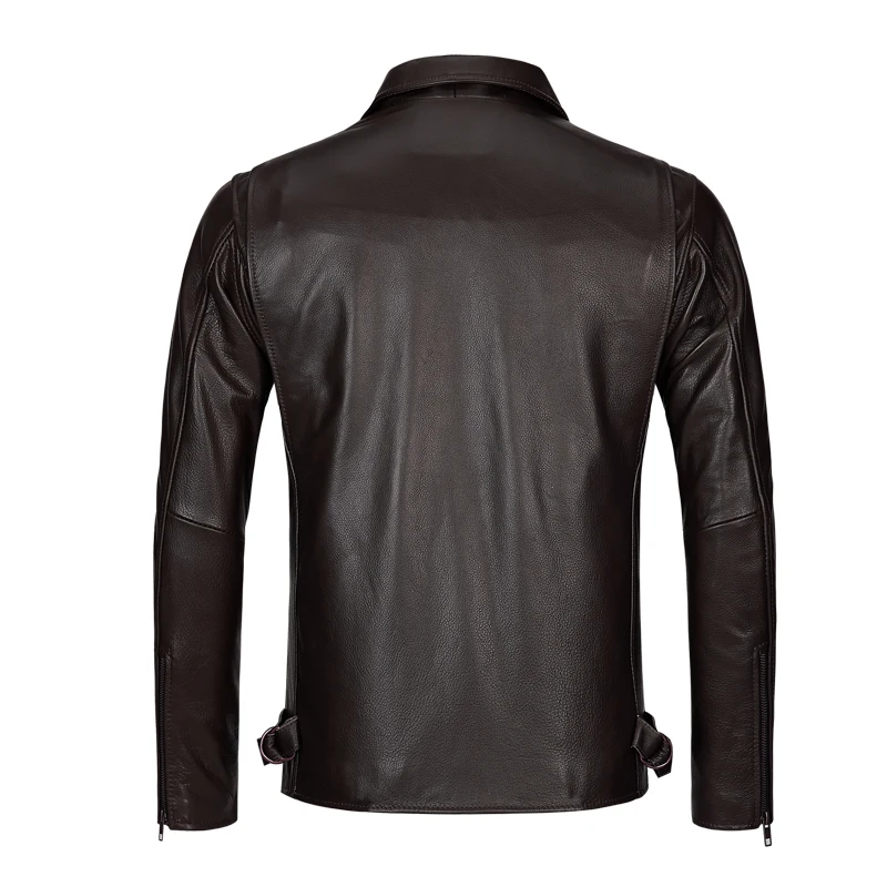 New Genuine Leather Cow Coat Real Leather Mens Jacket Smart Casual Genuine Leather Coat Men Autumn Winter Clothing Fashion