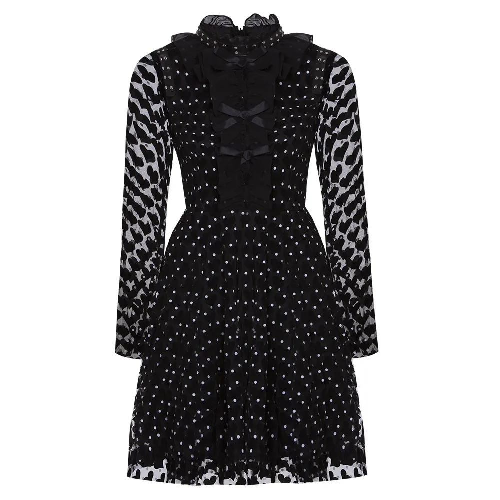 Женская Повседневная обувь 2018 Весна Черный A-Line в форме сердца Стенд воротник