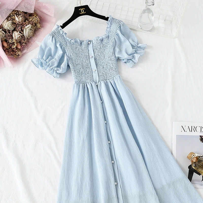 2019 новые модные женские платья милое летнее платье популярное с вырезом лодочкой