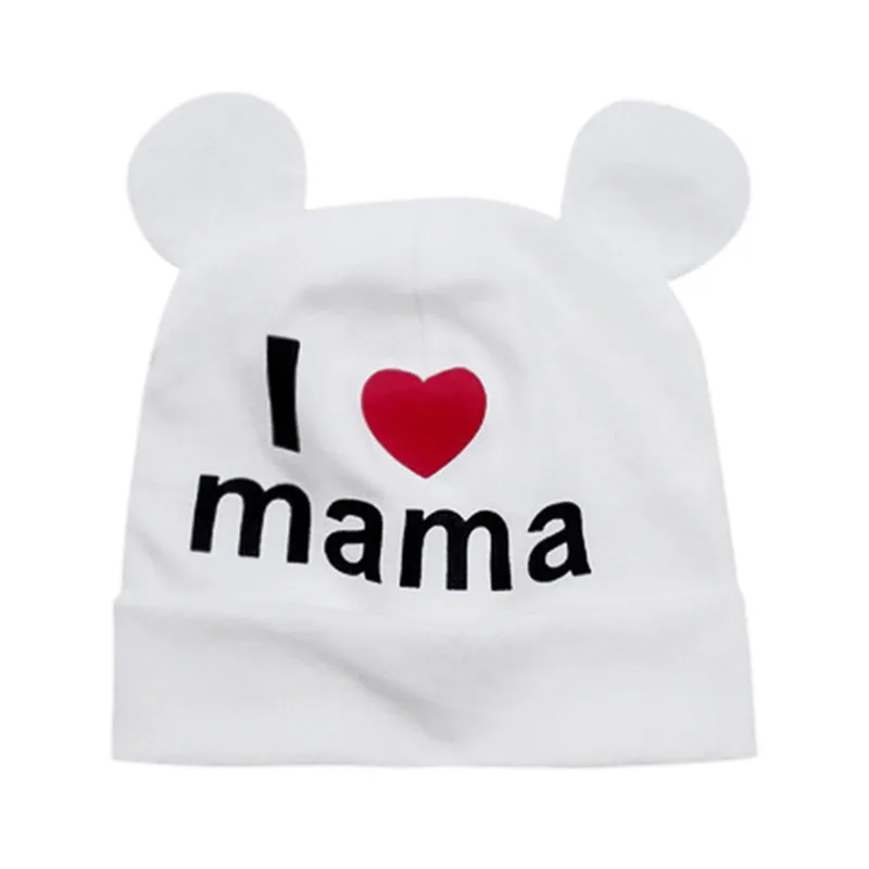 Hat Baby Letter Print Sleep Cap Headwear Infant Girls Boys Cartoon Love children's autumn hat newborn hotography prop | Детская
