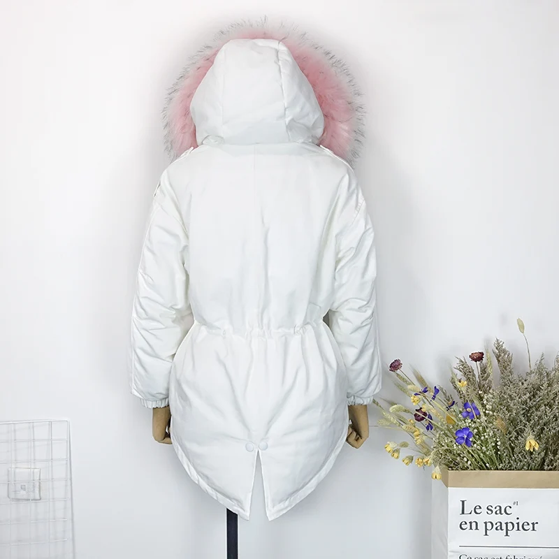 AKSLXDMMD Student Casual BF style Loose Parka Cotton Coat Women 2019 New Winter Big Fur Collar Hooded Thick Jacket LH1160 | Женская