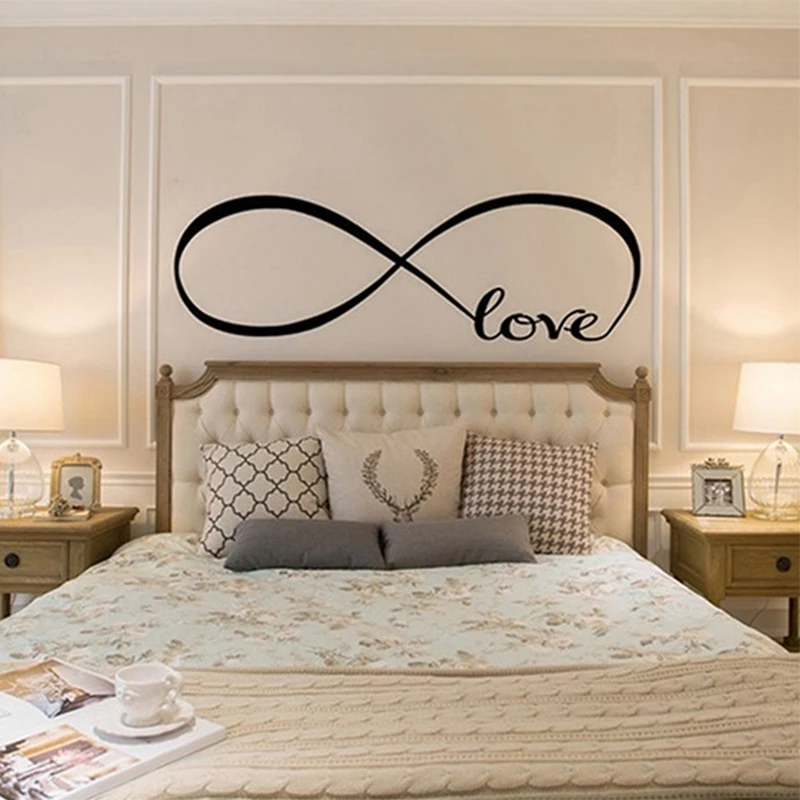 ЛЮБОВЬ Бесконечность съемные настенные наклейки виниловая Цитата