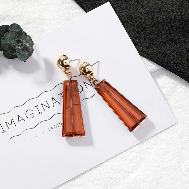 IMucci Уникальные Золотые Квадратные корейские Ретро крутые ветровые серьги