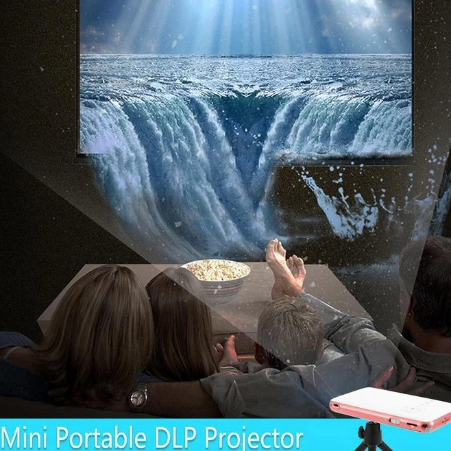 Мини-проектор 32G Android Bt карманный проектор для мобильного телефона Dlp Hdmi в видео портативный проектор с батареей Bluetooth Wifi S