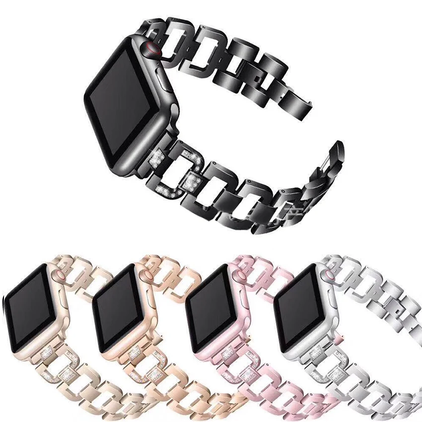 Для Apple Watch серии группа 3/2/1 38 мм 42 из нержавеющей стали для iWatch Группа модные