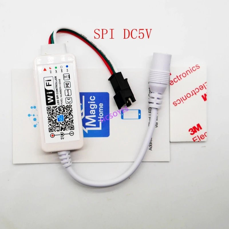 DC5V DC12-24V Magic Home светодиодный SPI контроллер адресуемый 2048 пикселей мини WiFi контроллер для WS2811 SK6812 WS2812B Светодиодная лента