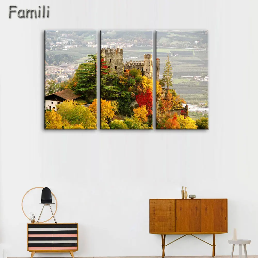 

3pcs Winter Landscape Canvas Paintings Modern Pictures for Living Room Canvas Prints Wall Art Modular Painting Color