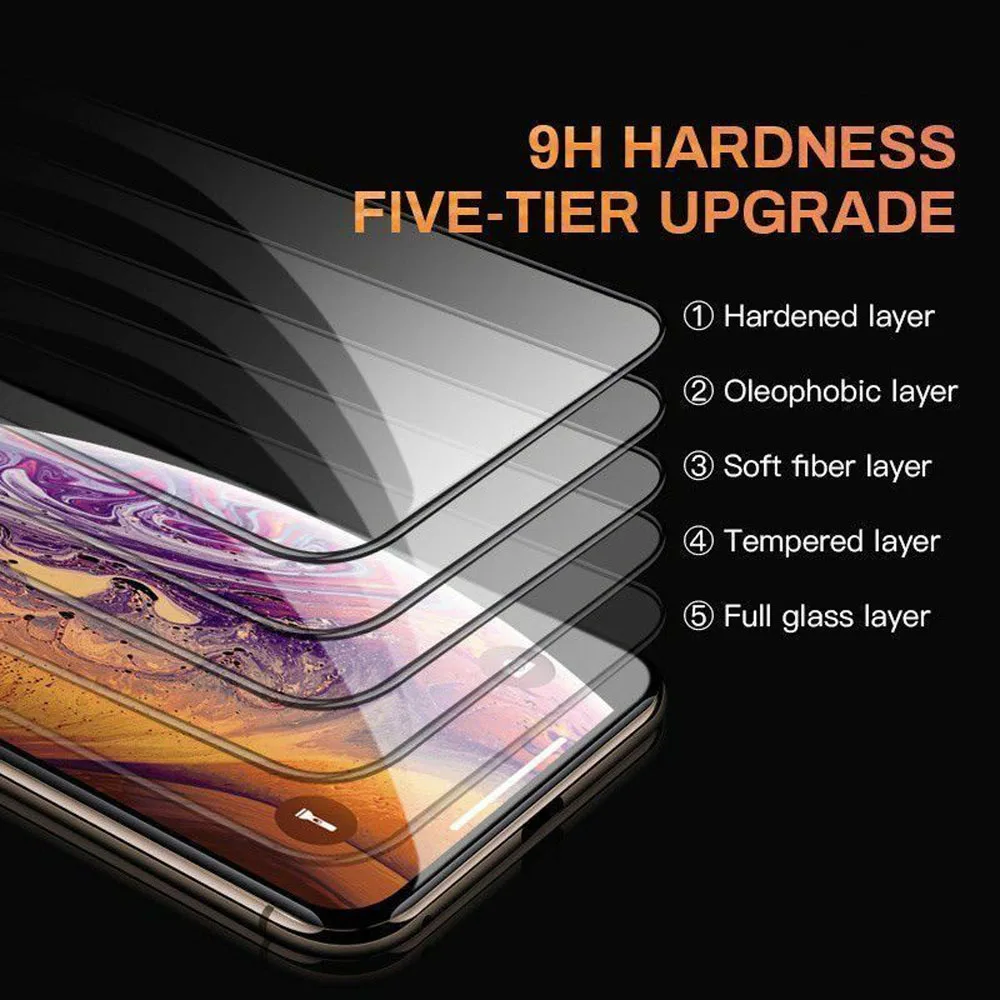 30D защитное стекло на iPhone X XS Max XR закаленное с закругленными краями полное