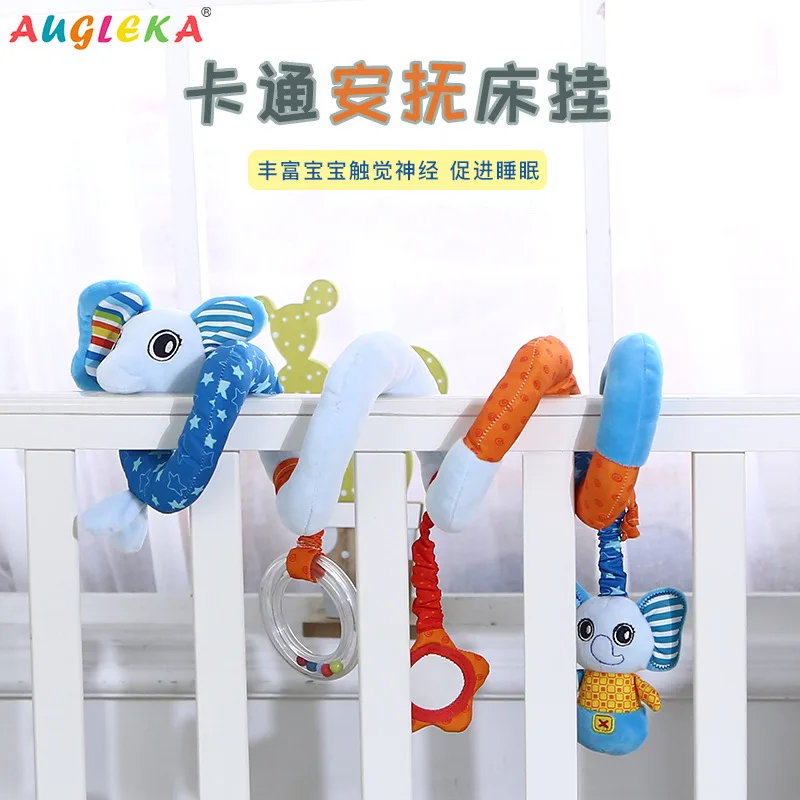 Loozykit Carton Animals Baby Bed Accessories In The Crib Cot Bed For Babays Crib Bed Hanging Toy Stickers Gifts