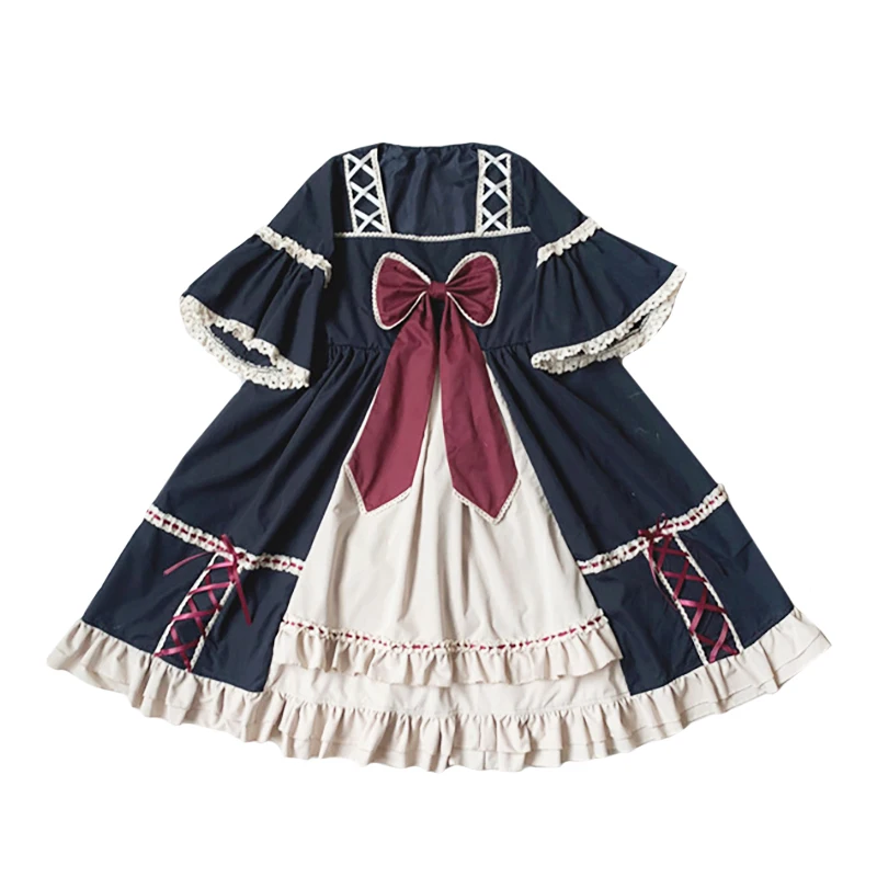 Платье горничной Sakurai ji в японском стиле элегантное кружевное милое винтажное