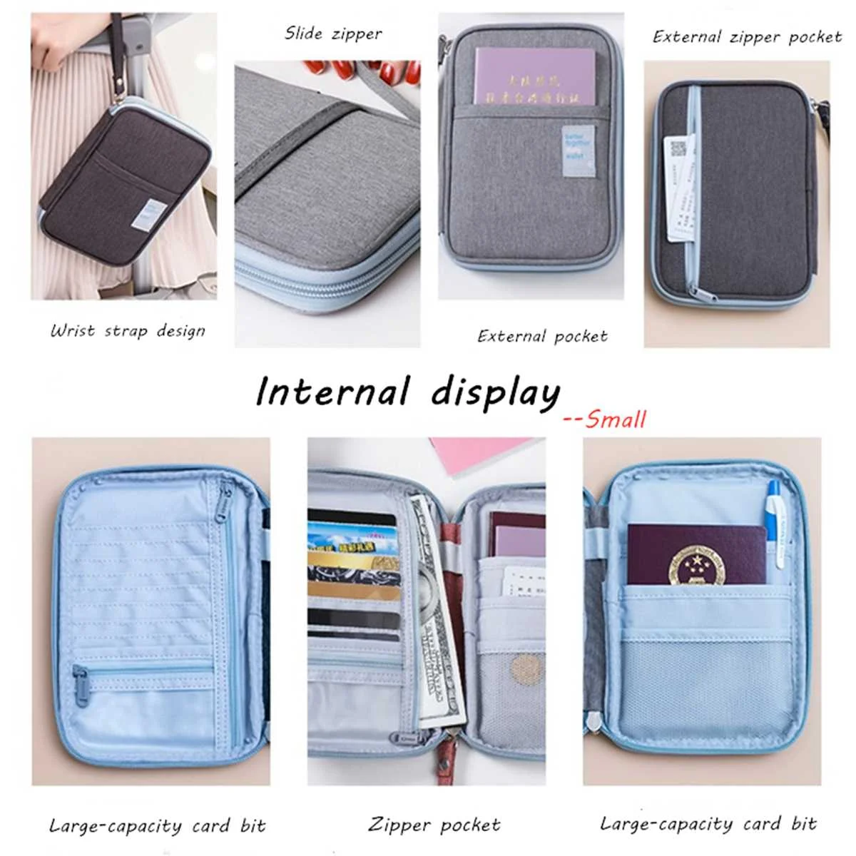 RFID Blocking Passport Holder Waterproof Travel Wallet Credit Card Wallets Organizer Travel Accessories Document Bag Cardholder