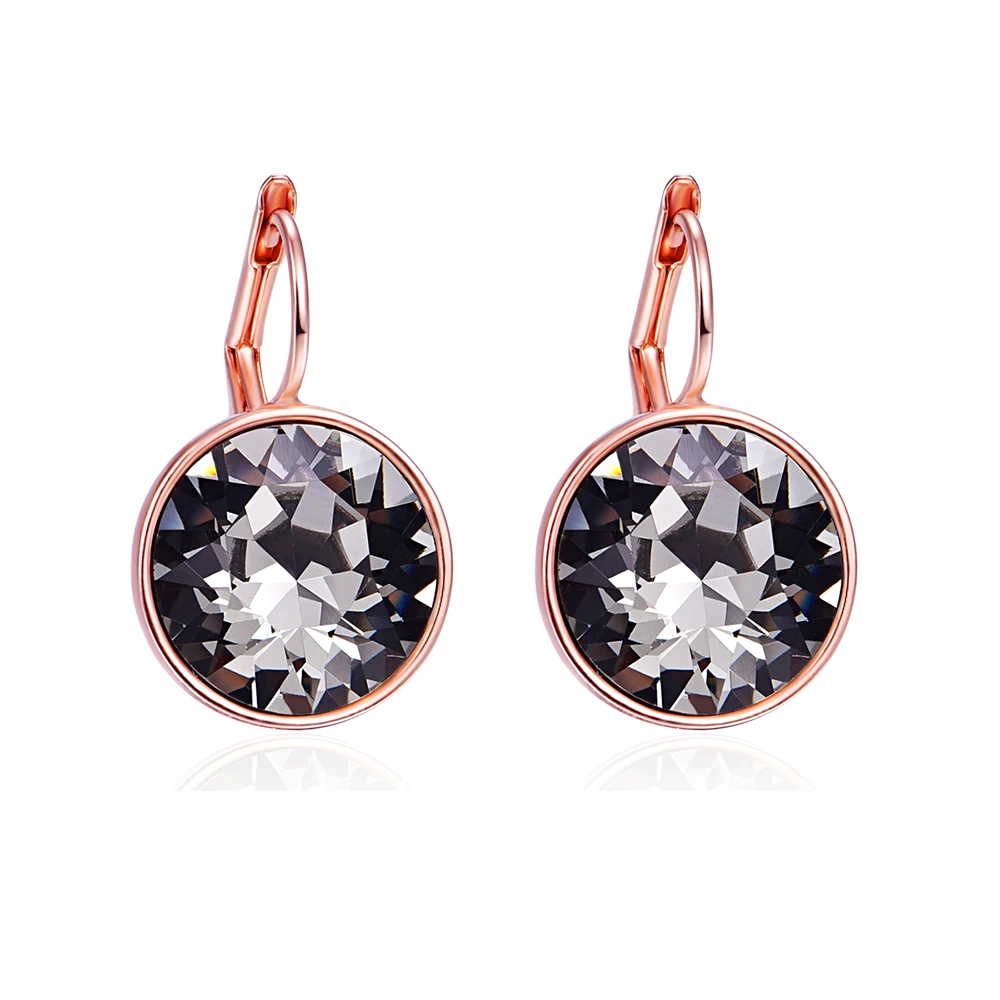 MALANDA серебряный цвет Bella серьги-гвоздики для женщин белый кристалл от Swarovski модные серьги Свадебные офисные украшения подарок новинка - Окраска металла: MA02-R