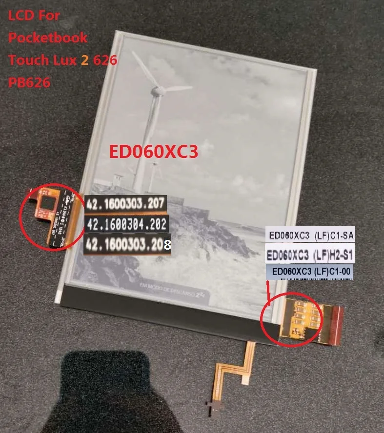 6 дюймов сенсорный экран с ЖК-дисплей подсветка для карманной книги Touch Lux 2 626 1 ЖК-дисплей дисплей для карманной книги 626 pb626