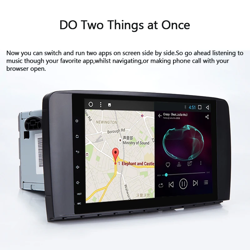 Для Mercedes/Benz/ML/GL CLASS W164 ML350 ML500 GL320 автомобильный gps-навигатор Android 8 1 четырехъядерный