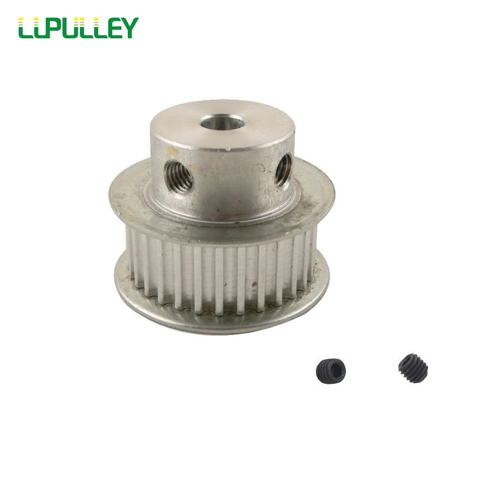 LUPULLEY 3 м 30 т зубчатый шкив 5/6/6,35/7/8/10/12/14/15/16/17 мм Диаметр алюминиевый моторный шкив для лазерных принтеров