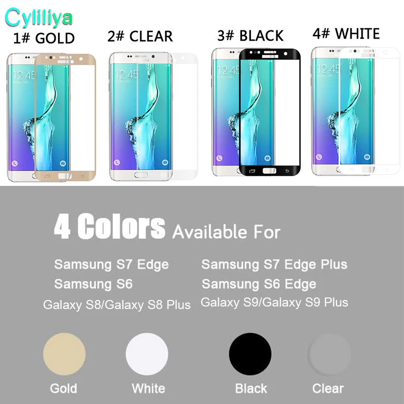 3D Изогнутые полное покрытие закаленное стекло протектор экрана телефона для samsung