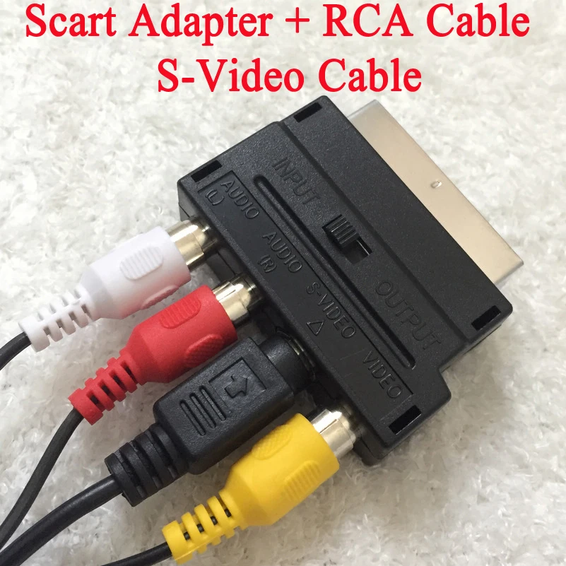 RGB Scart К композитному аудиоадаптеру RCA S Video + кабель 3 к RCA|scart to composite|rgb scartscart rca cable |