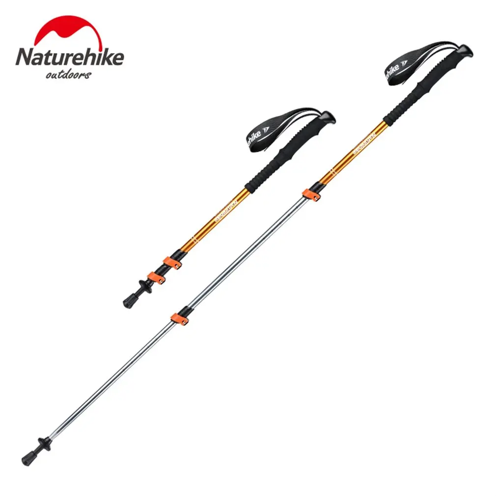 Новый Naturehike 3 х секционный Алюминий сплав Трость альпенштоками складные трости