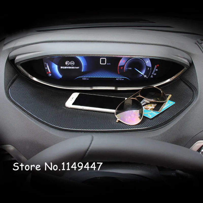 Для Peugeot 3008 GT 2016 2017 2018 / 5008 автостайлинг аксессуары дисплей Противоскользящий метр