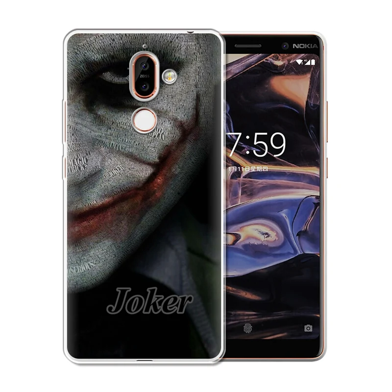 For Nokia 1 3 5 6 2 Plus 2.1 3.1 5.1 6.1 2018 7.1 Phone Case Back cover coque cartoon Joker venom pattern cute Soft Silicone |