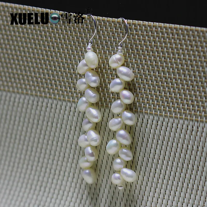 Серьги XUELUO из стерлингового серебра 925 пробы с натуральным пресноводным жемчугом