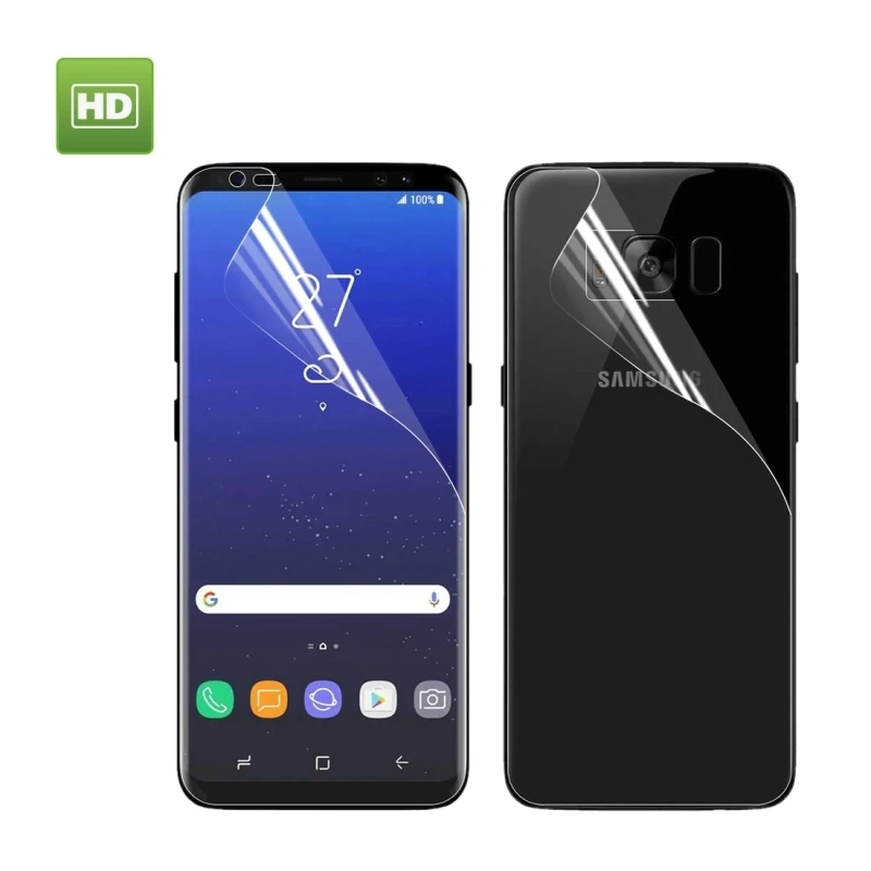 Для Samsung Galaxy S8 защита экрана 0 1 мм HD ТПУ передняя + задняя Защита для Plus экрана|screen