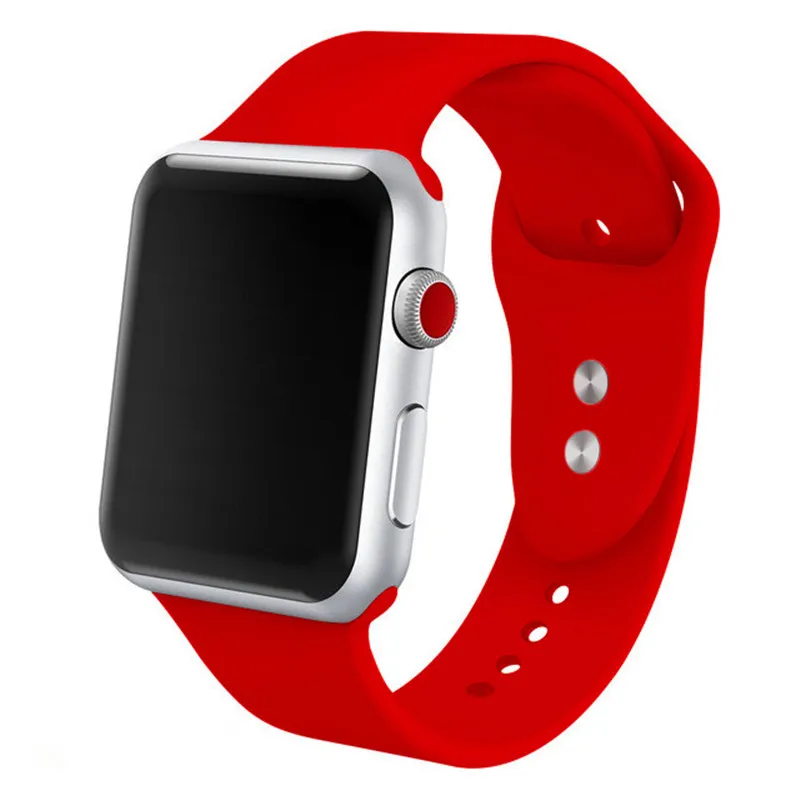 Спортивная мягкая силиконовая лента для наручных часов Apple Watch 4/3/2/1 Для мужчин's и Для женщин заменить Для мужчин t ремешок для наручных часов Iwatch серии 44/42/40/38 мм