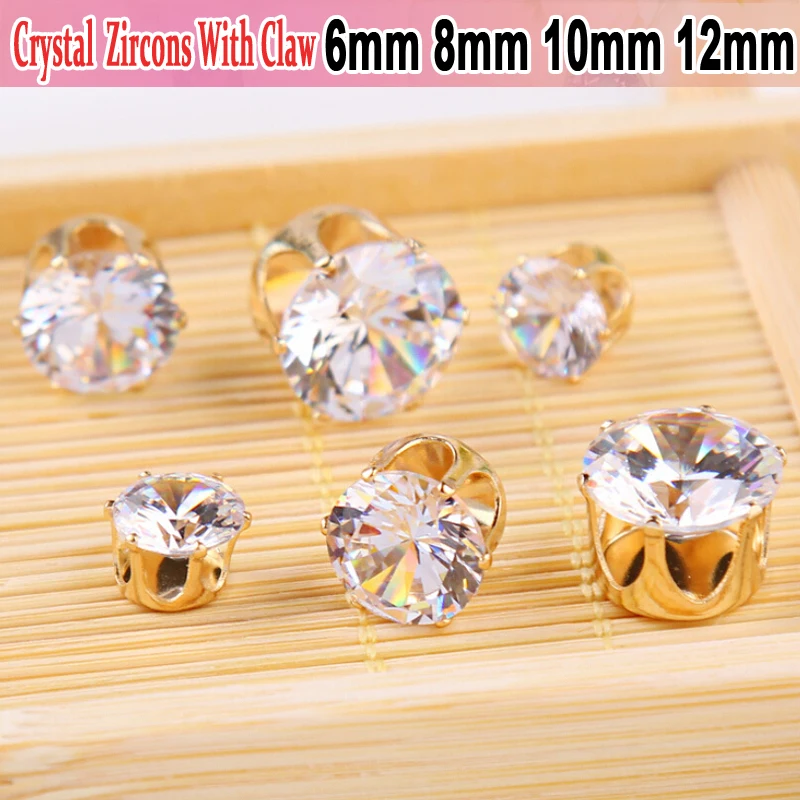 Прозрачный кристалл AAA Кристалл Кубический Цирконий камень коготь циркон Стразы