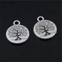 nostalgia 10pcs tree of life charm pendant zinc alloy kawaii jewelry most popular products 1915mm